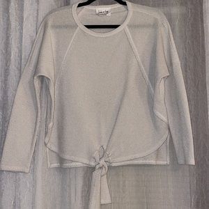 White knit long sleeve